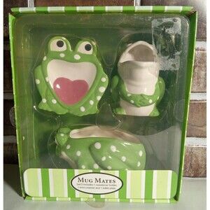 Vintage 2007 Boston Warehouse Trading Mug Mates 3 Piece Set